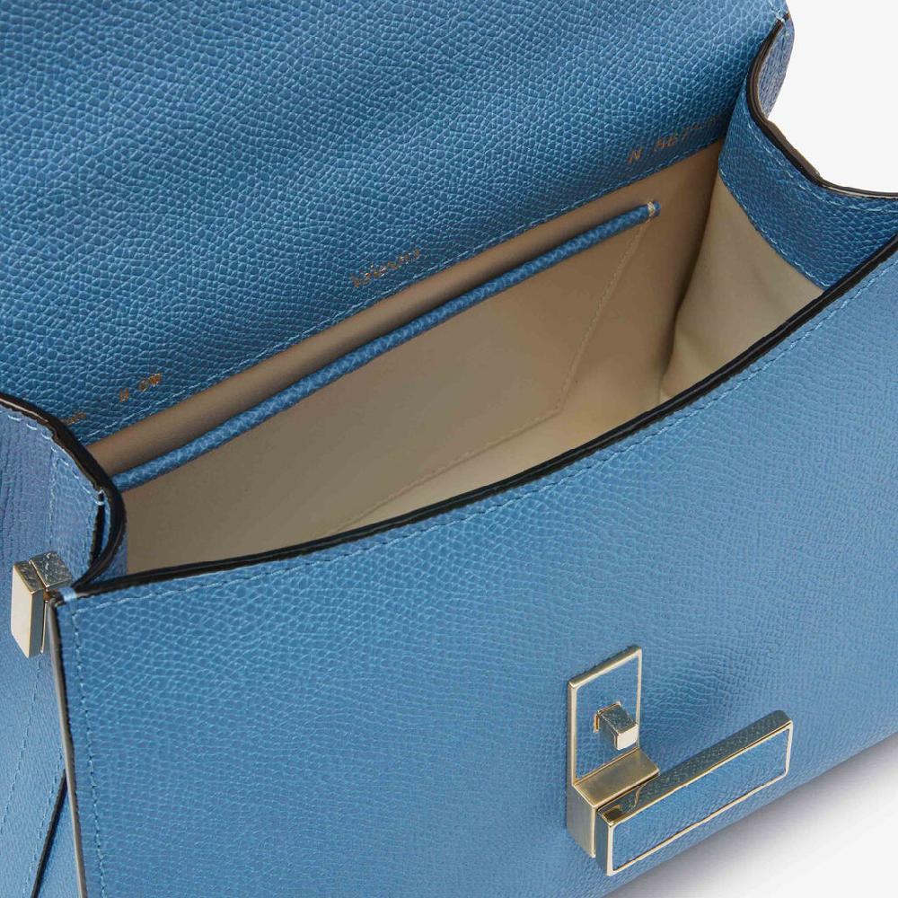 Valextra Borsa a mano da Donna Mini in Pelle Azzurra | Valextra Iside Spedizione Gratuita