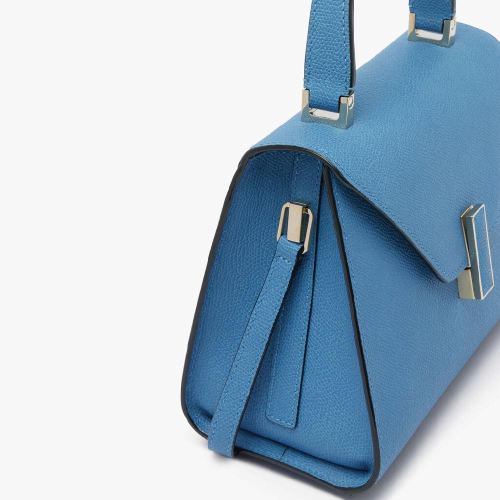 Valextra Borsa a mano da Donna Mini in Pelle Azzurra | Valextra Iside Spedizione Gratuita
