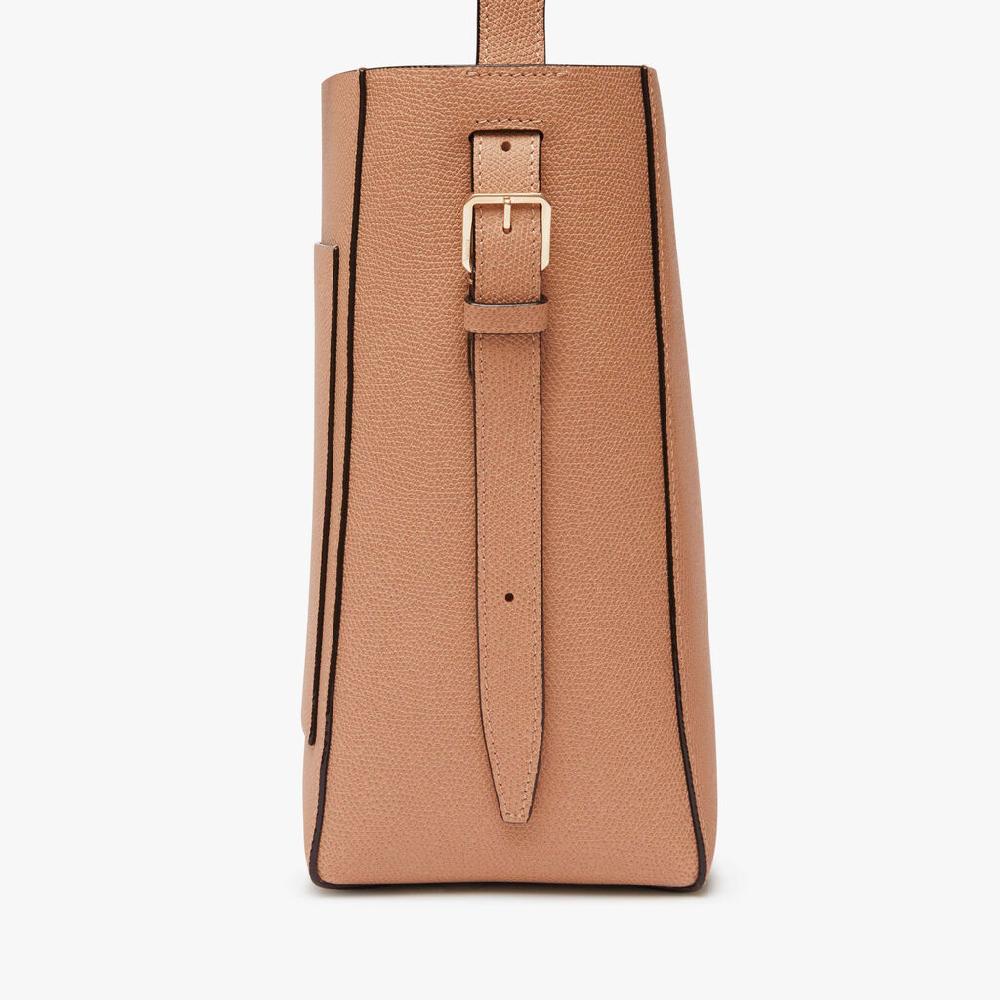 Valextra Borsa a secchiello Donna Mini in Pelle Marrone | Valextra Soft Acquista Ora