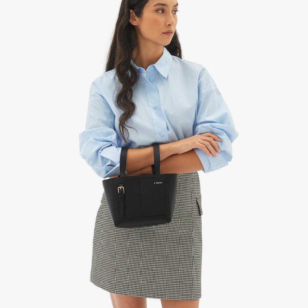 Valextra Borsa a secchiello da Donna in Pelle Nera | Valextra Soft Consegna Veloce