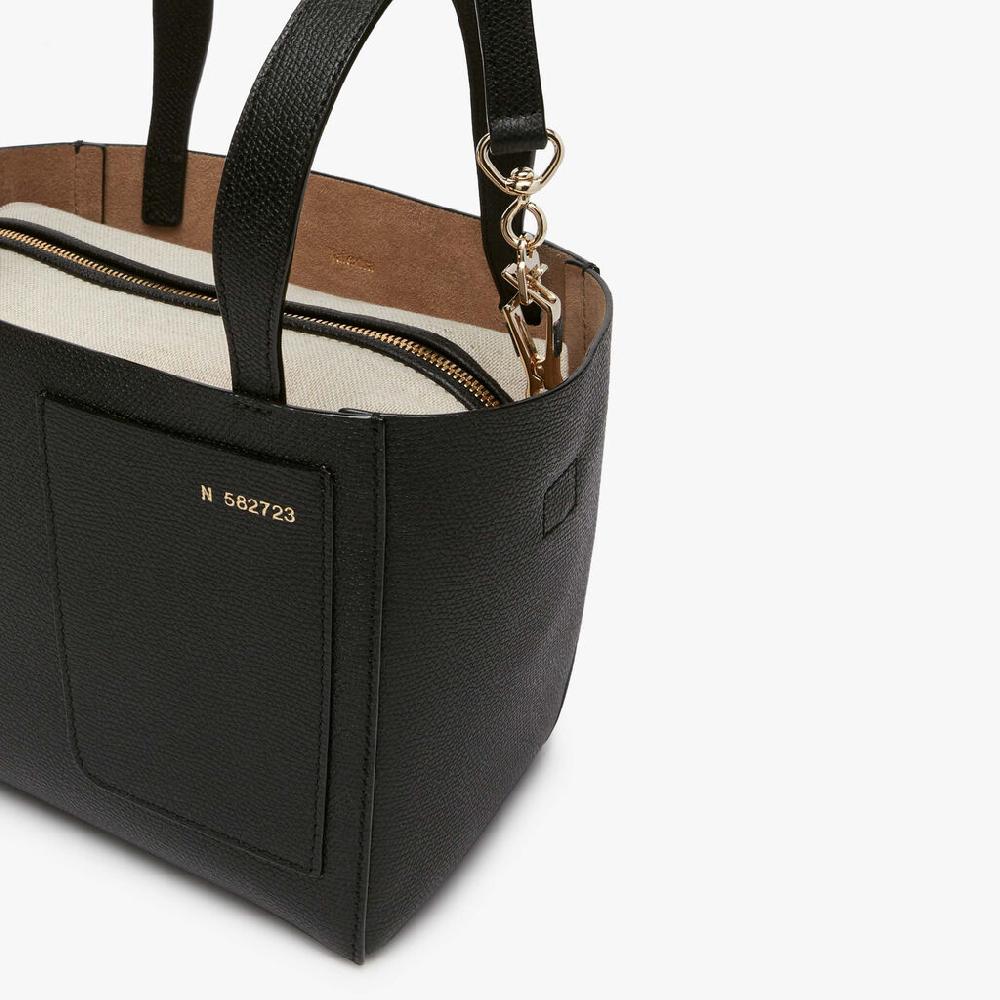 Valextra Borsa a secchiello da Donna in Pelle Nera | Valextra Soft Consegna Veloce