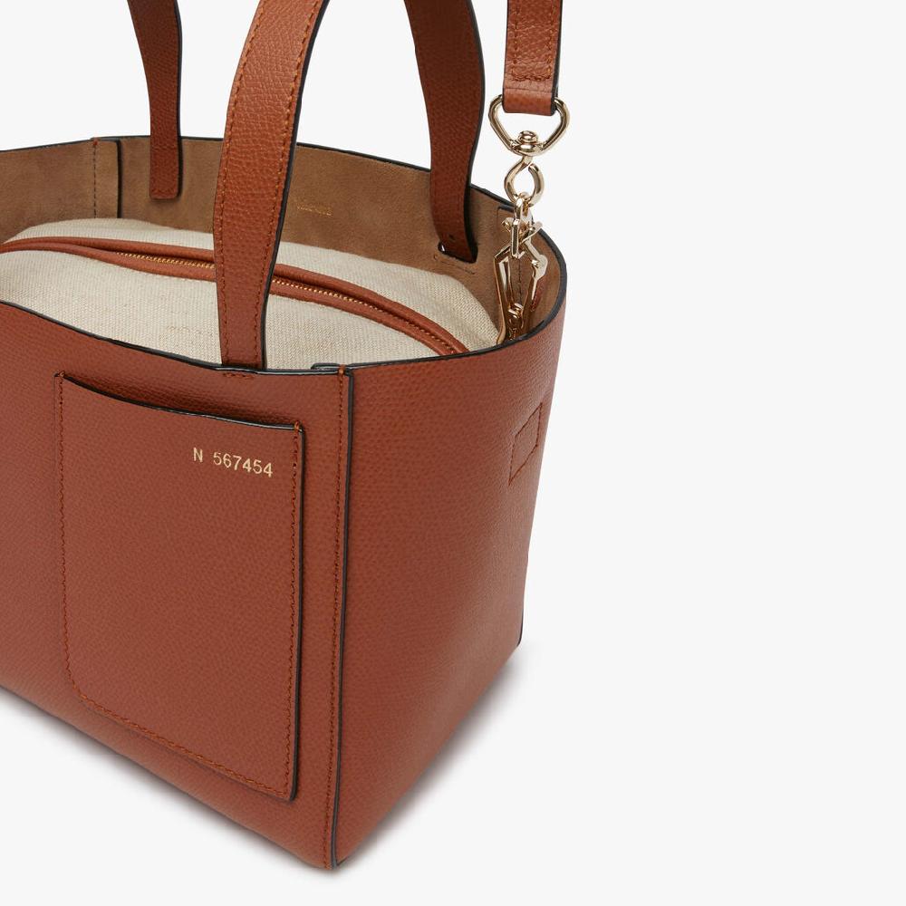 Valextra Borsetta a secchiello da Donna Marrone di Lusso | Valextra Soft Promozione Limitata
