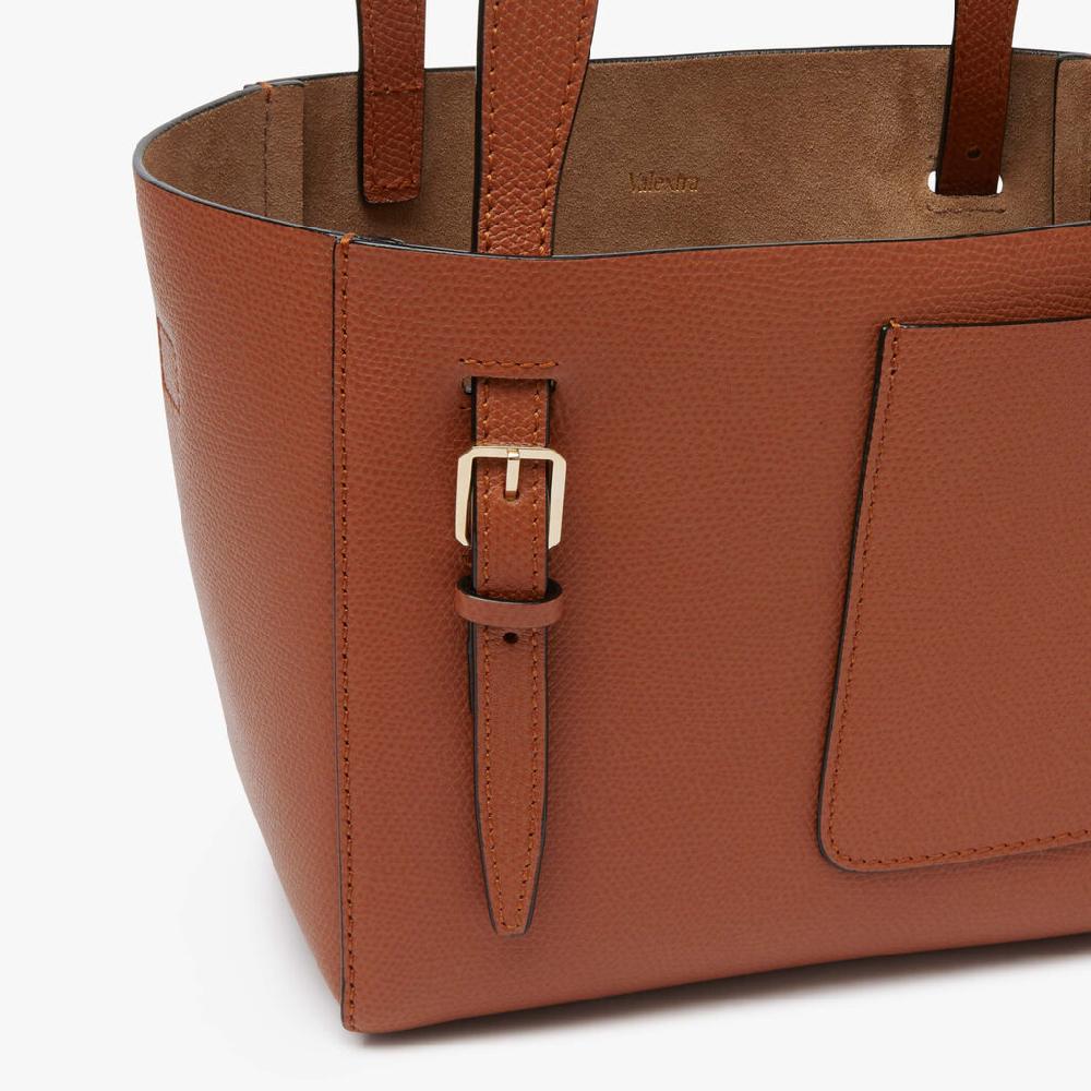 Valextra Borsetta a secchiello da Donna Marrone di Lusso | Valextra Soft Promozione Limitata