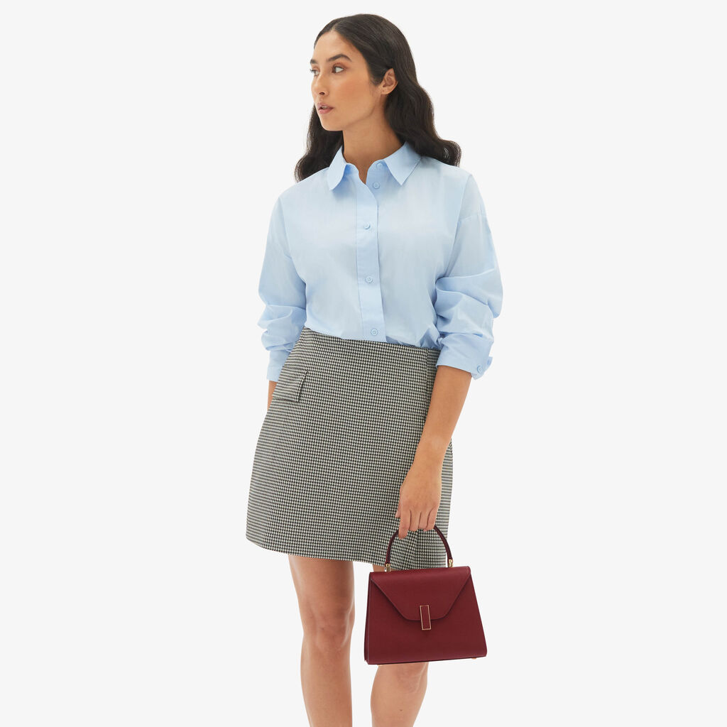 Valextra Borsa a mano Mini in Pelle Bordeaux | Valextra Iside Affare Del Giorno