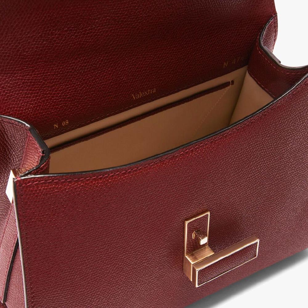 Valextra Borsa a mano Mini in Pelle Bordeaux | Valextra Iside Affare Del Giorno