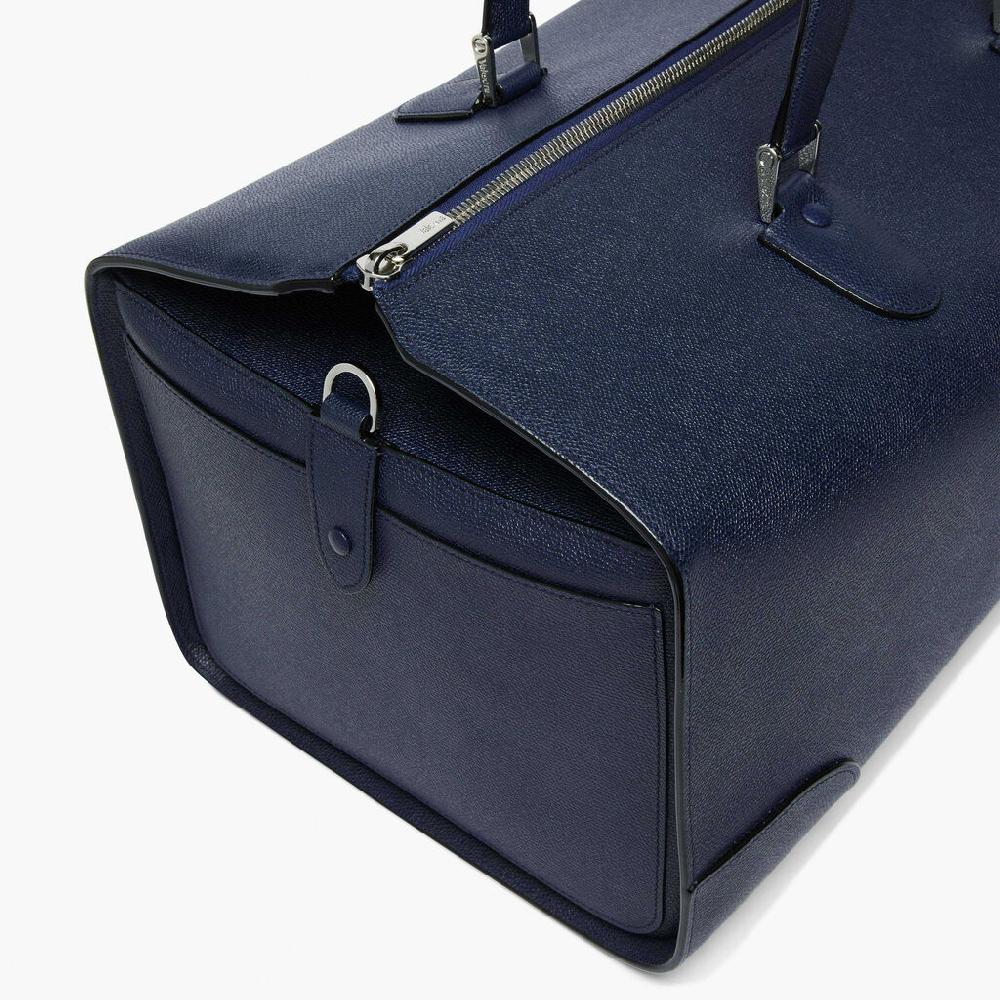 Valextra Borsone viaggio Grande in Pelle Blu | Valextra Boston Novità