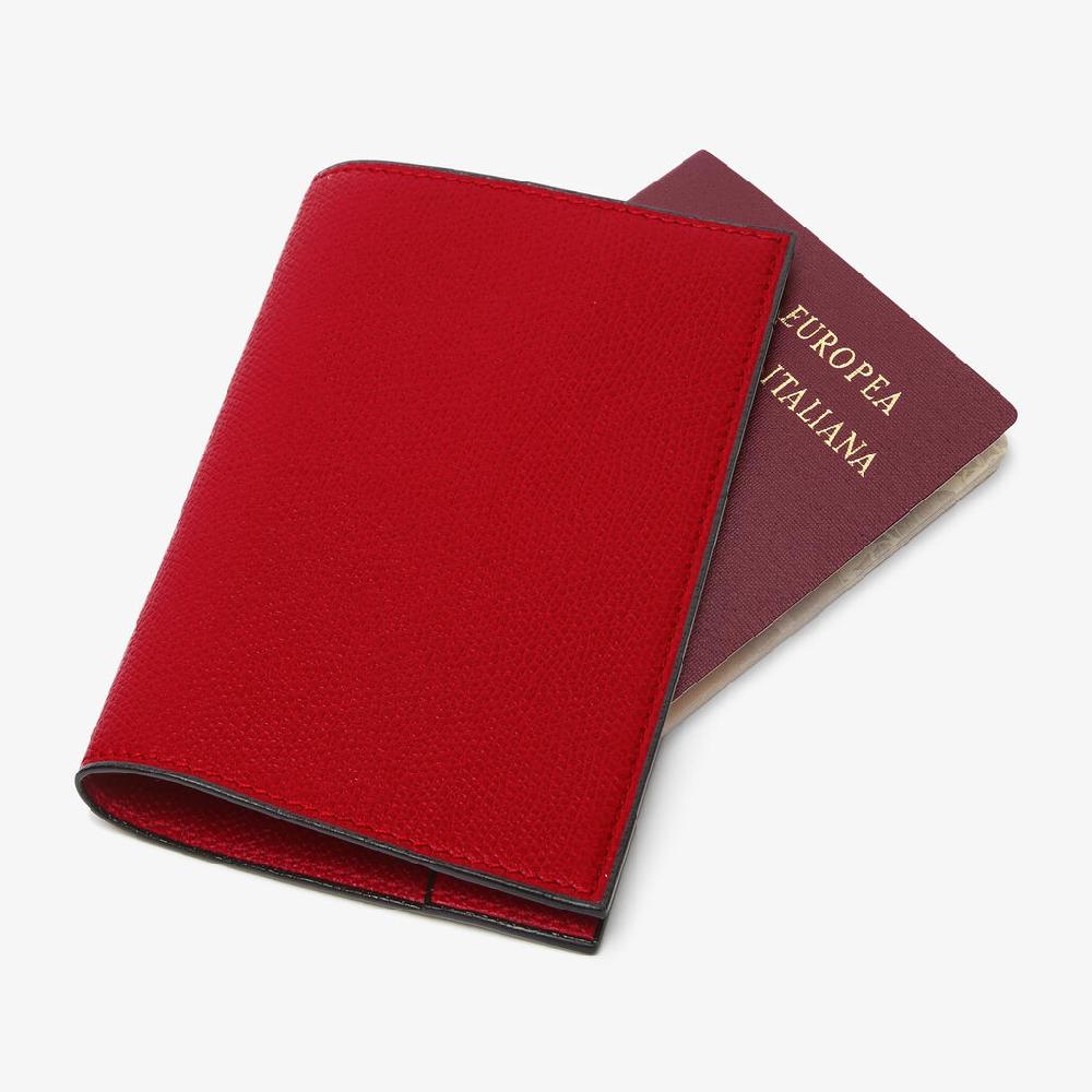 Valextra Porta passaporto da Donna in Pelle Rossa di Lusso | Valextra Offerta