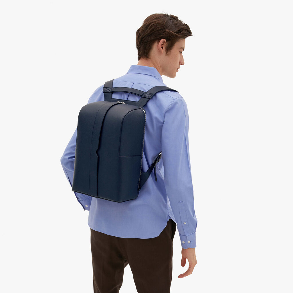 Valextra Zaino porta PC e tablet in Pelle Blu | Valextra V-Line Negozio