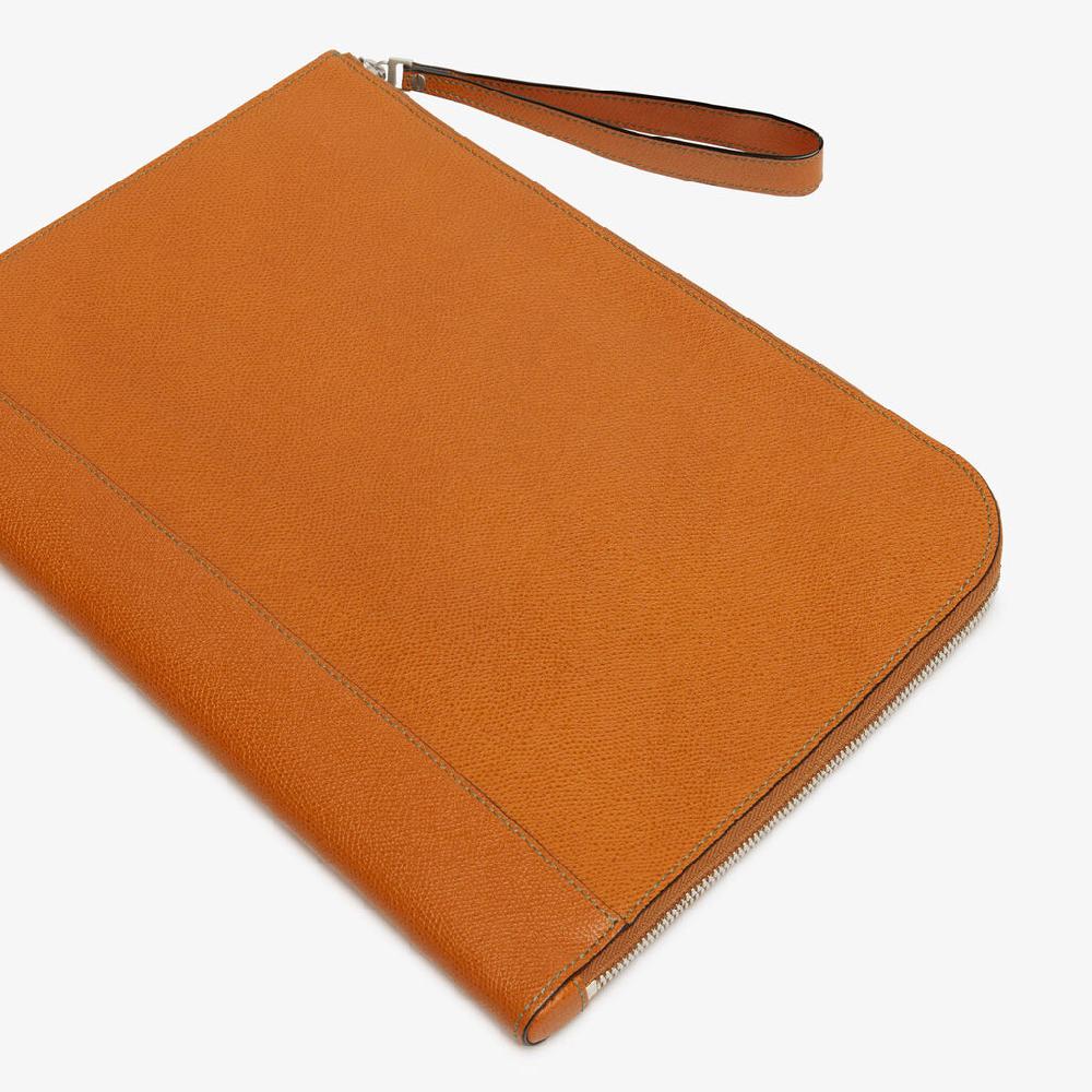 Valextra Portfolio porta pc da Uomo in Pelle Marrone | Valextra My Logo Offerta esclusiva