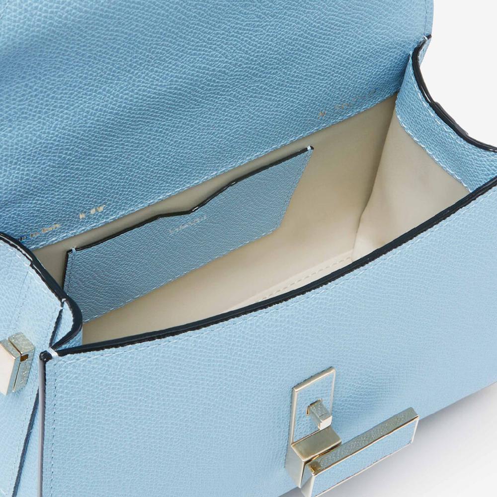 Valextra Borsa tracolla da Donna in Pelle rigida Blu | Valextra Iside Italy