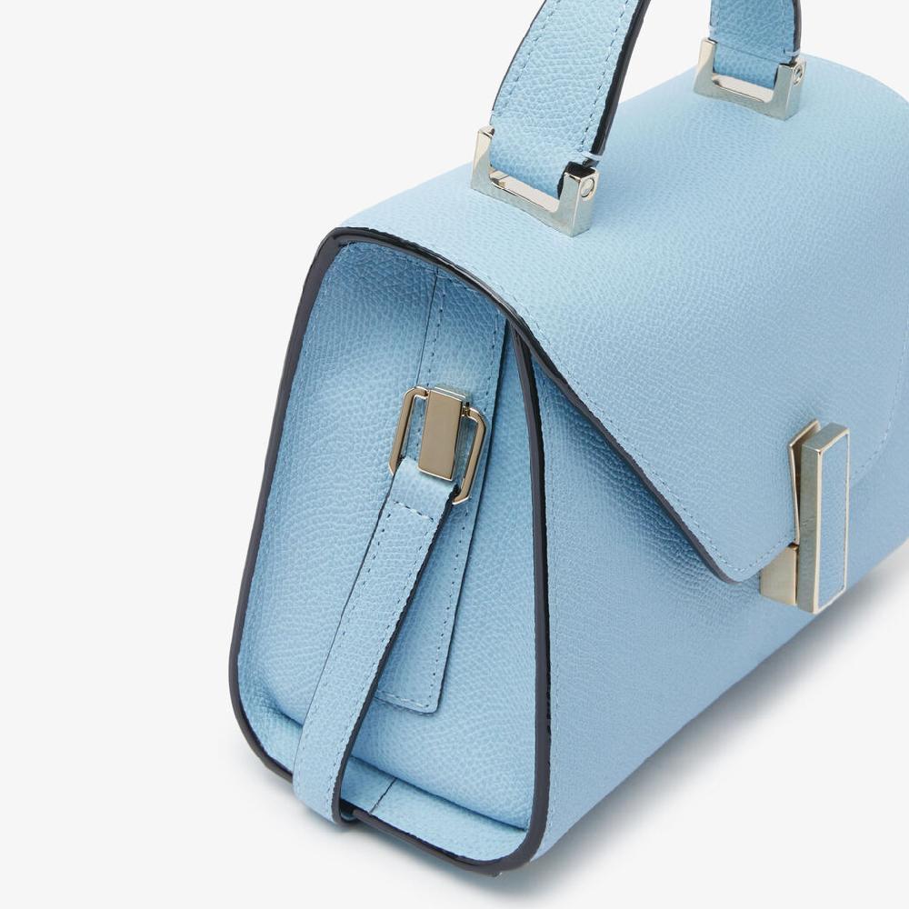 Valextra Borsa tracolla da Donna in Pelle rigida Blu | Valextra Iside Italy