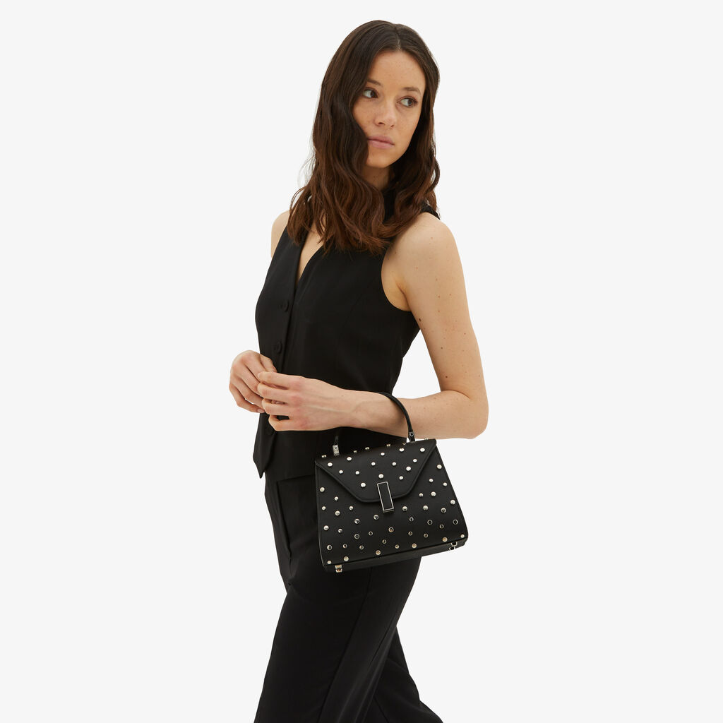 Valextra Borsa a mano da Donna Mini Nera di Lusso | Valextra Iside 2025