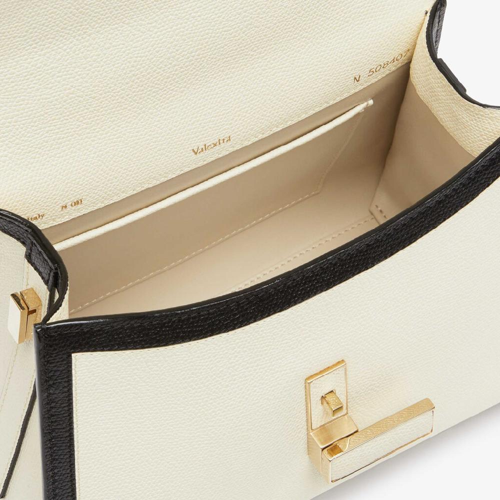Valextra Borsa a mano Mini in Pelle Bianca | Valextra Iside In Linea