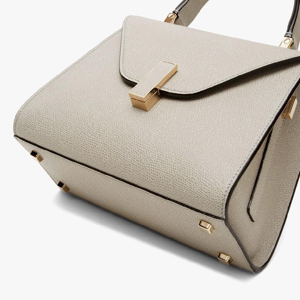 Valextra Valextra Iside: Borsa a mano Mini in Pelle Grigia Nuovo