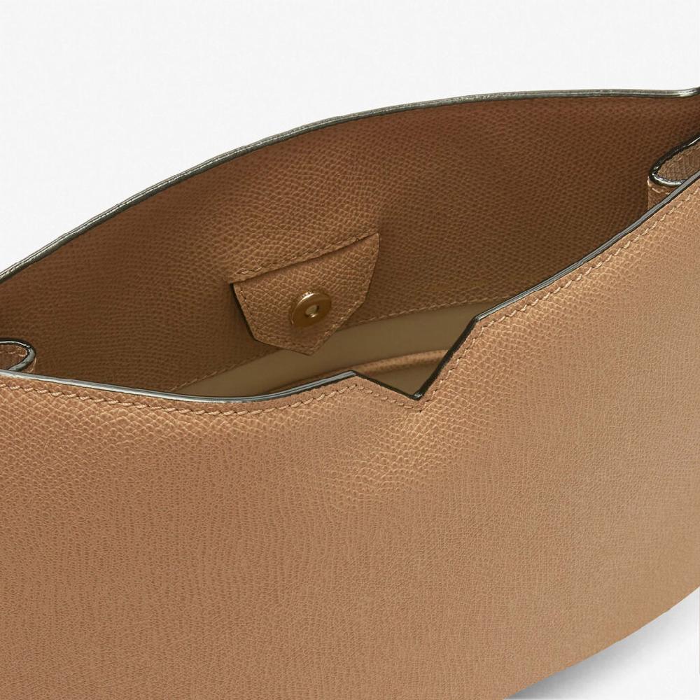 Valextra Borsetta a spalla Weekend in Pelle Beige | Valextra Hobo Pezzi Unici