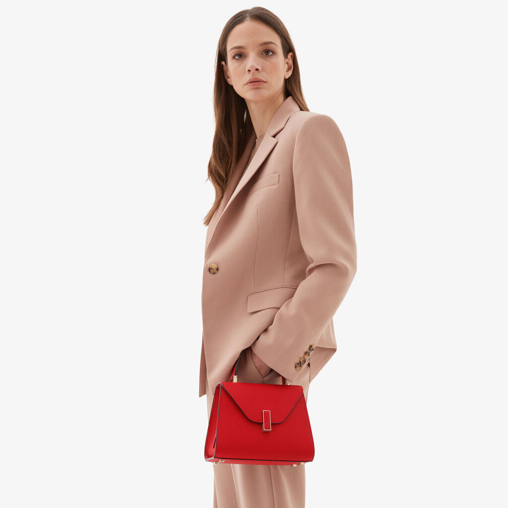 Valextra Borsetta a mano da Donna in Pelle Rossa | Valextra Iside In Vendita