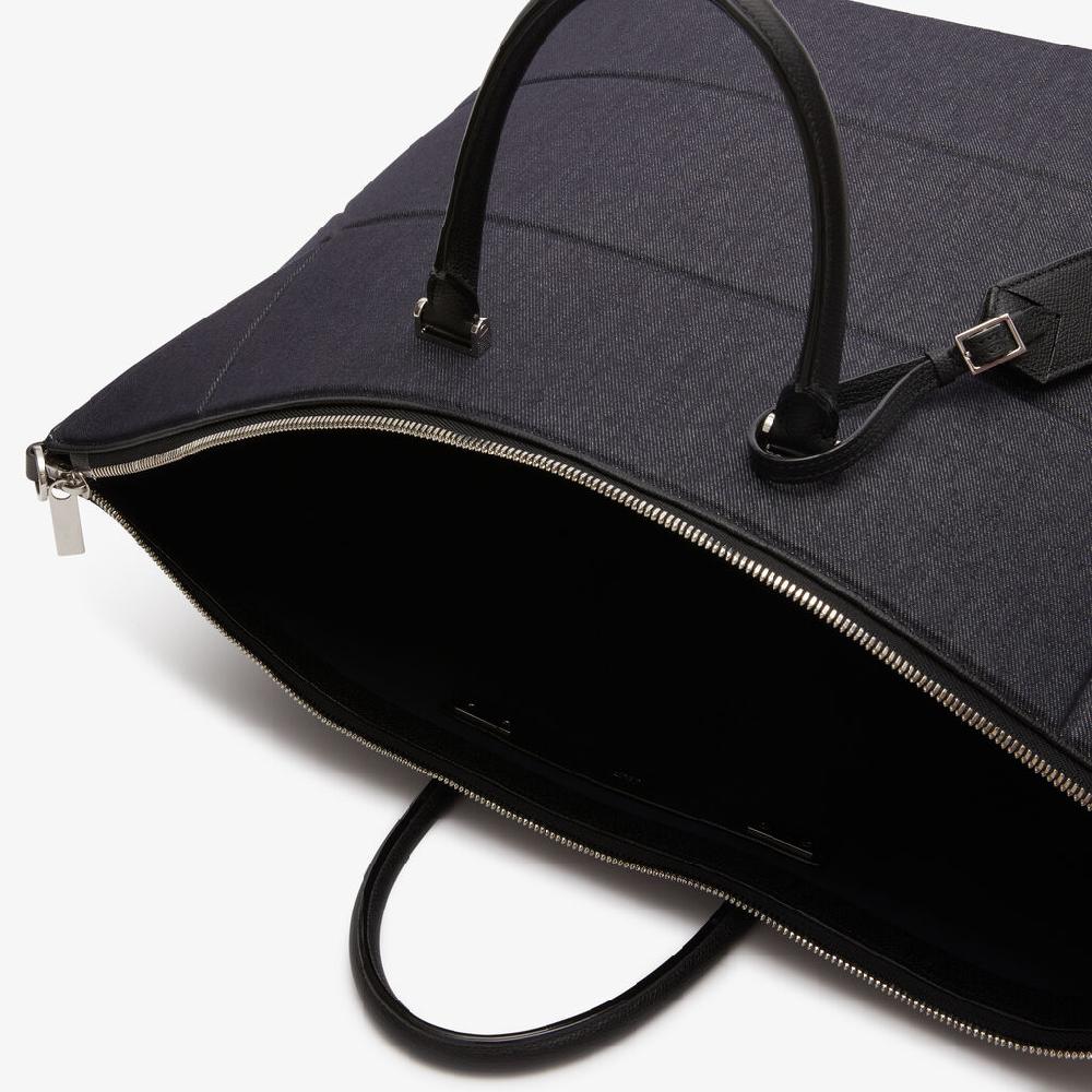 Valextra Borsa da viaggio pieghevole Blu e Nera | Valextra Poliedrica Saldi