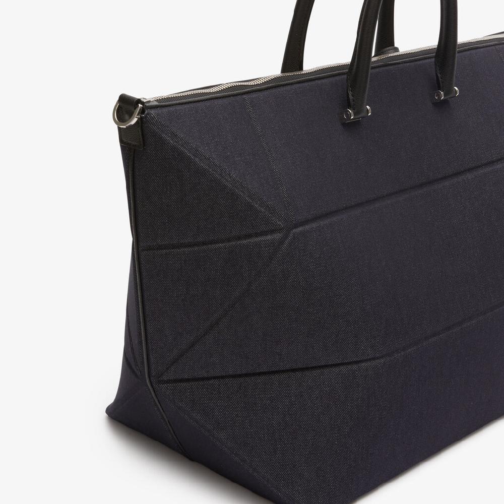 Valextra Borsa da viaggio pieghevole Blu e Nera | Valextra Poliedrica Saldi