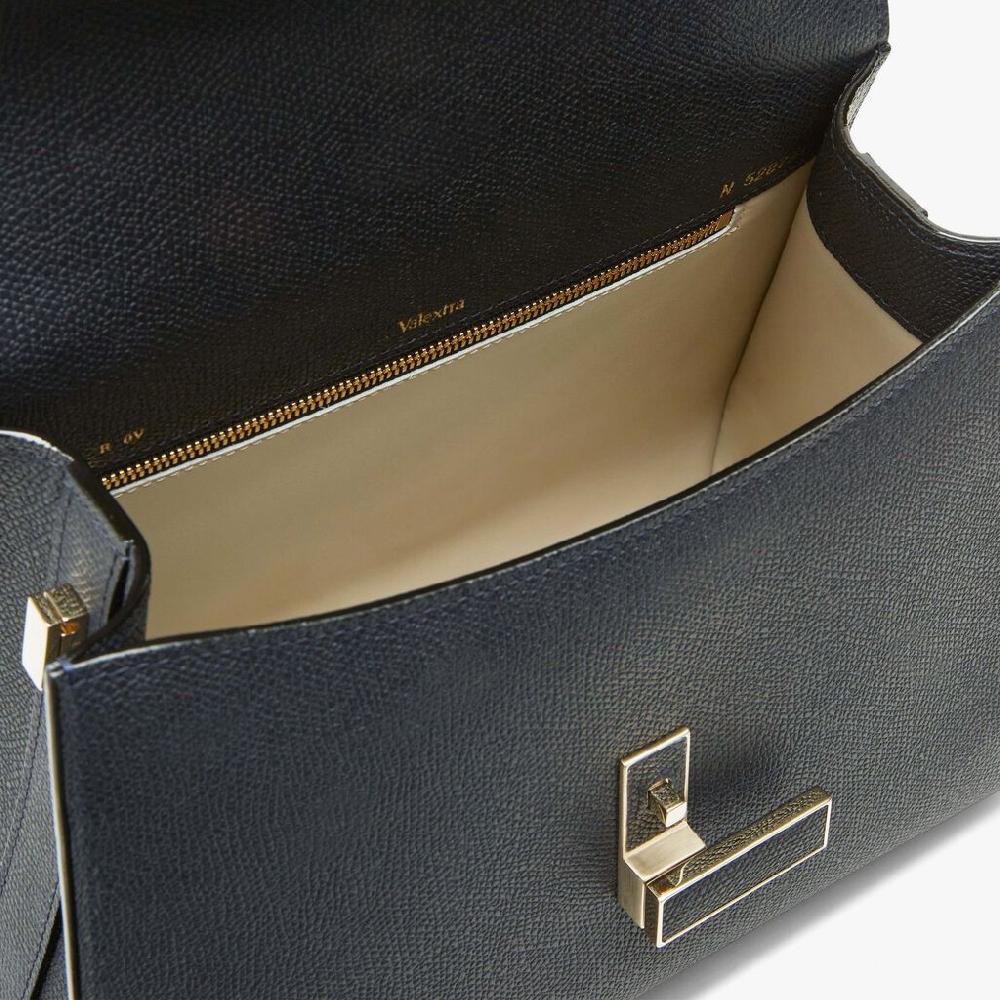 Valextra Borsa a mano Media in Pelle Blu Ottanio | Valextra Iside Vendita Economica