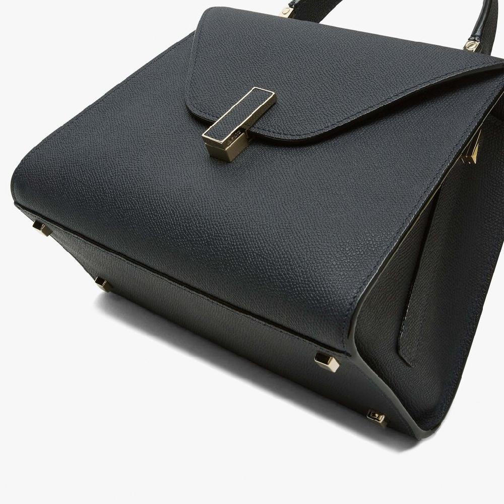 Valextra Borsa a mano Media in Pelle Blu Ottanio | Valextra Iside Vendita Economica