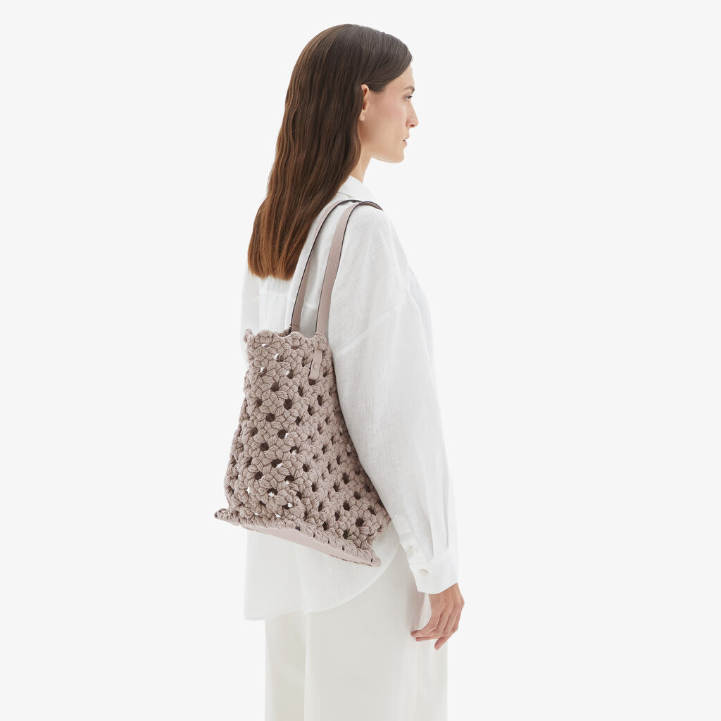 Valextra Borsa due manici da Donna in Tessuto Rosa intrecciato | Valextra Fino al 50% di sconto