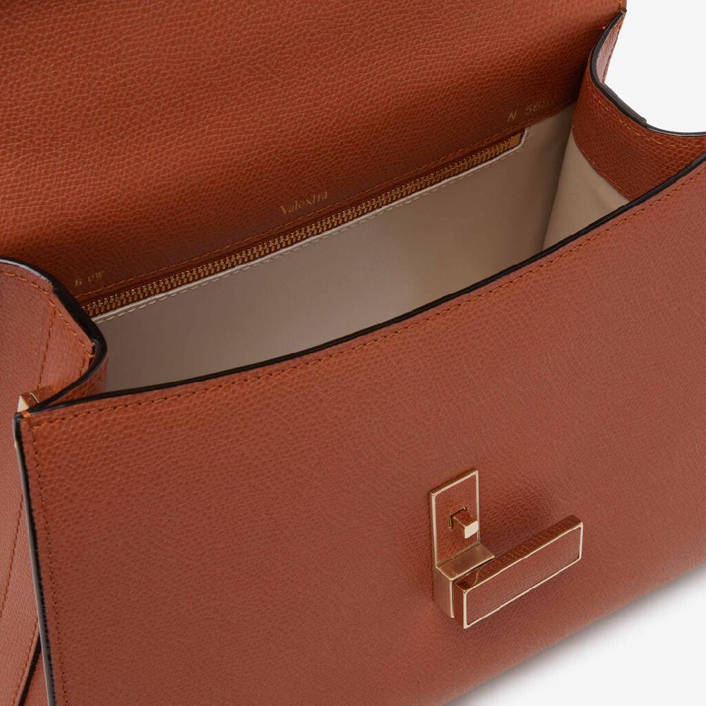 Valextra Borsa a mano da Donna Media in Pelle Marrone | Valextra Iside Qualità Garantita