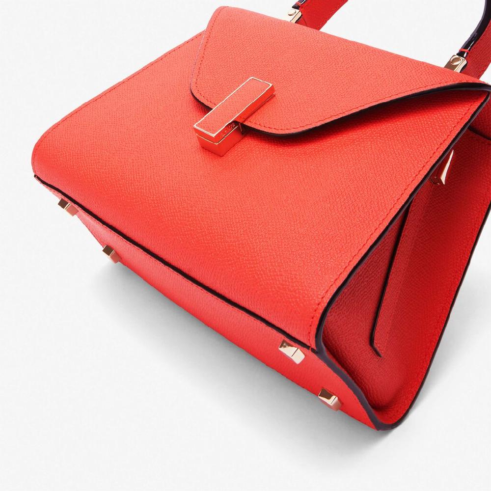 Valextra Borsa a mano Mini in Pelle Rossa Papavero | Valextra Iside Fino Al -60%