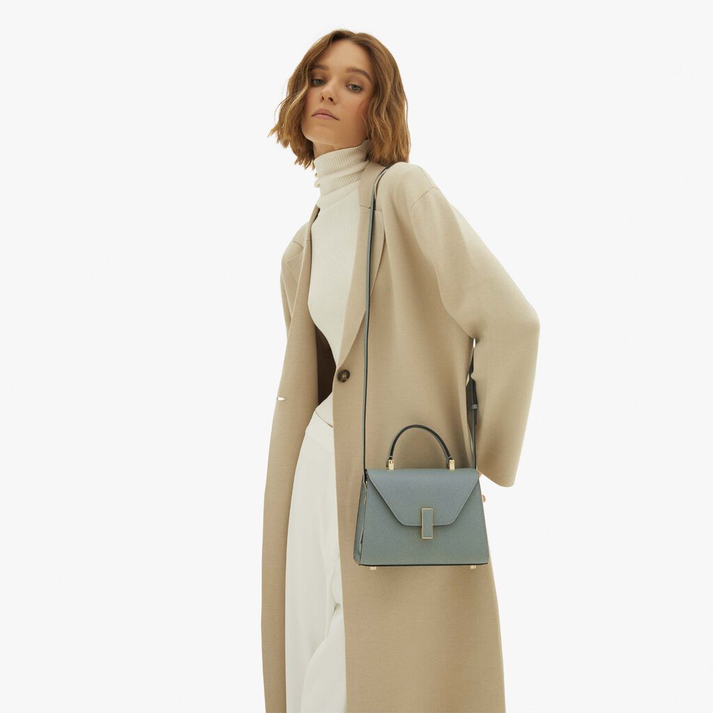Valextra Borsa a mano Micro in Pelle Blu | Valextra Iside Affare Del Giorno