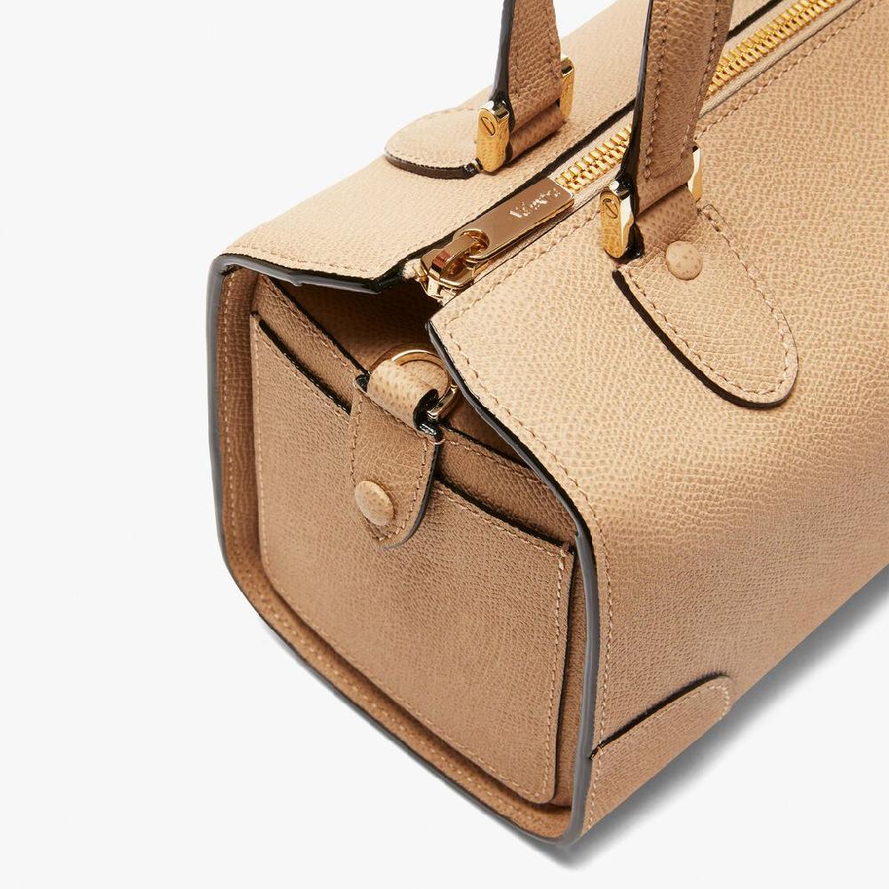 Valextra Borsa a bauletto in Pelle Beige con tracolla | Valextra Babila Convenienza
