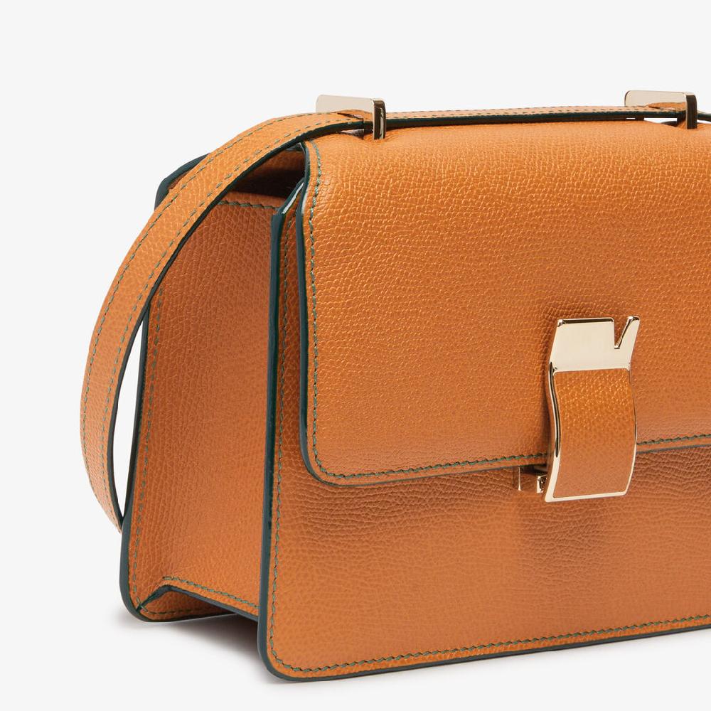 Valextra Borsetta a spalla Mini in Pelle Marrone | Valextra NoLo Novità