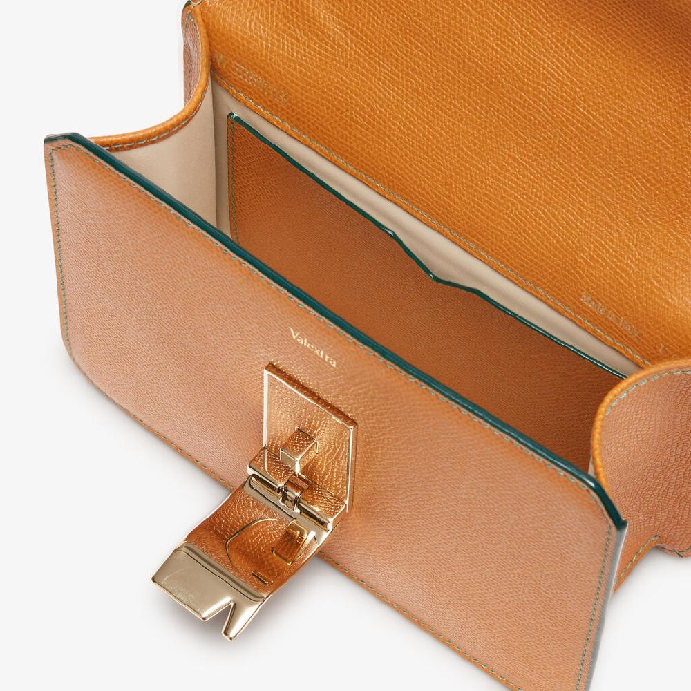 Valextra Borsetta a spalla Mini in Pelle Marrone | Valextra NoLo Novità