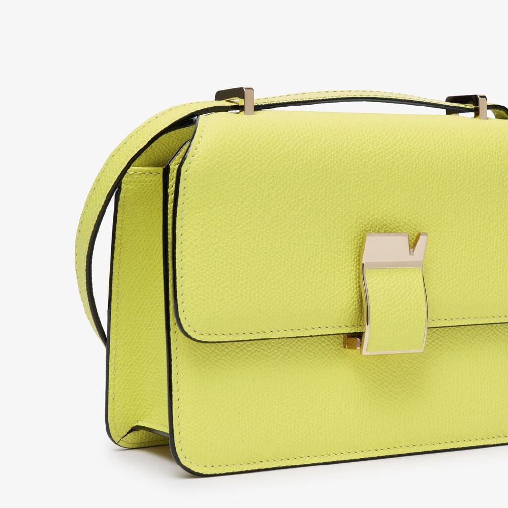 Valextra Borsa a tracolla da Donna in Pelle Gialla di Lusso | Valextra Presa