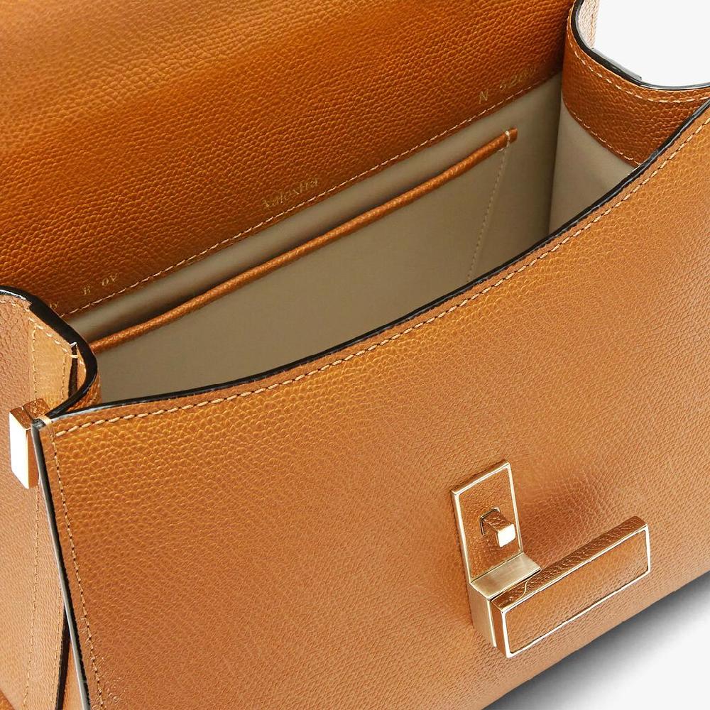 Valextra Valextra Iside: Borsa a mano Mini in Pelle Marrone Economico