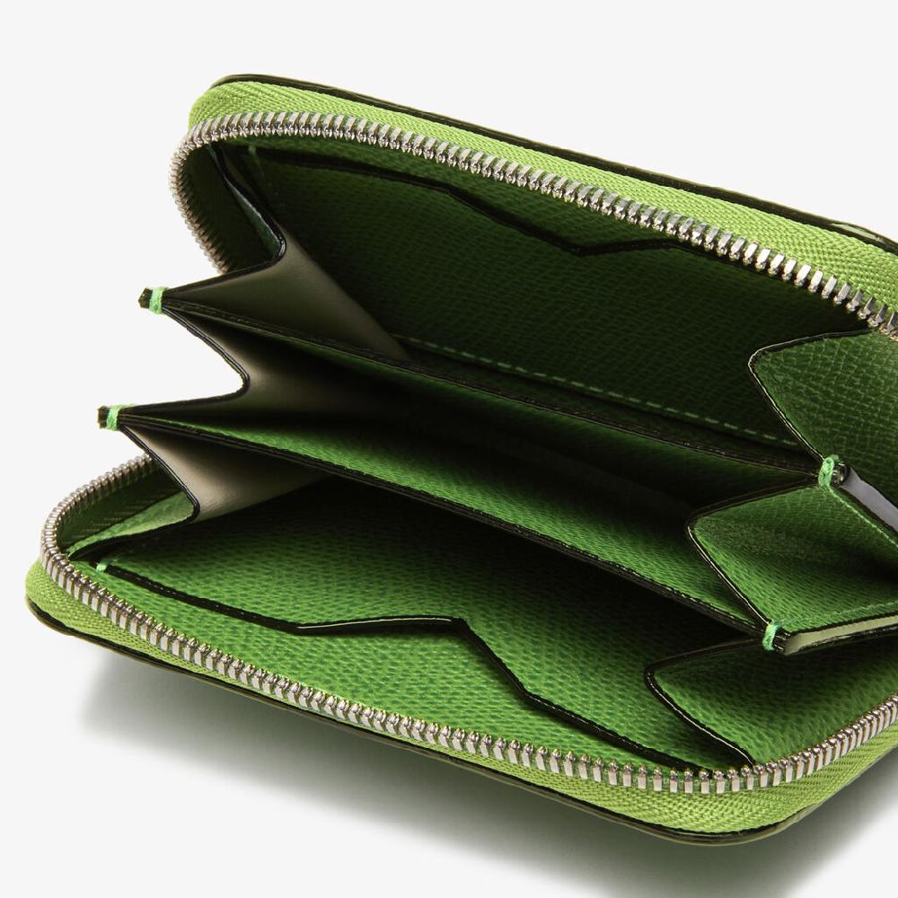 Valextra Portacarte da Donna in Pelle Verde | Valextra Zip Around I Più Venduti
