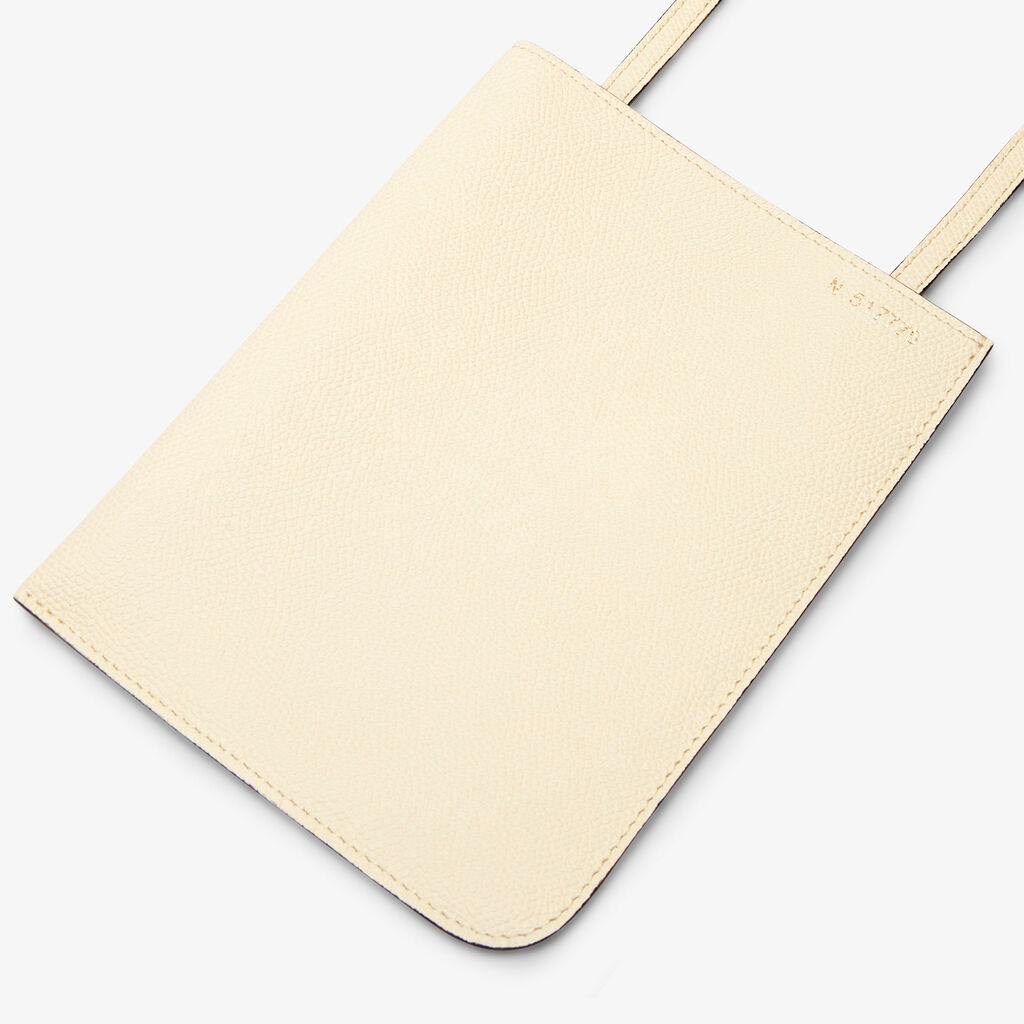 Valextra Borsa a tracolla sottile in Pelle Bianca | Valextra Soft Negozio