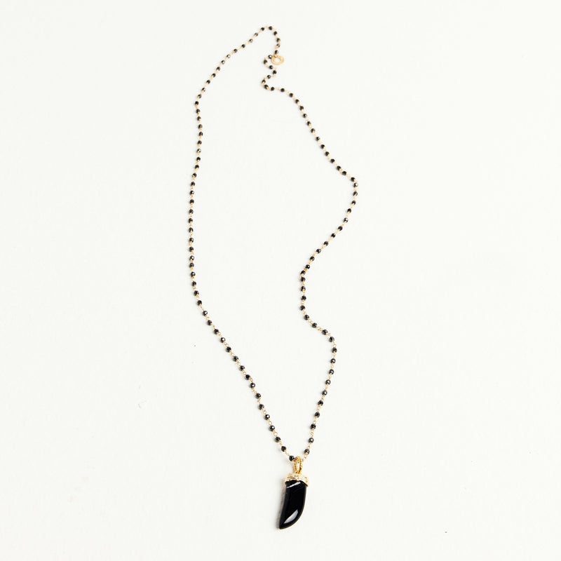ALMALA COLLANA CORNO | NERO