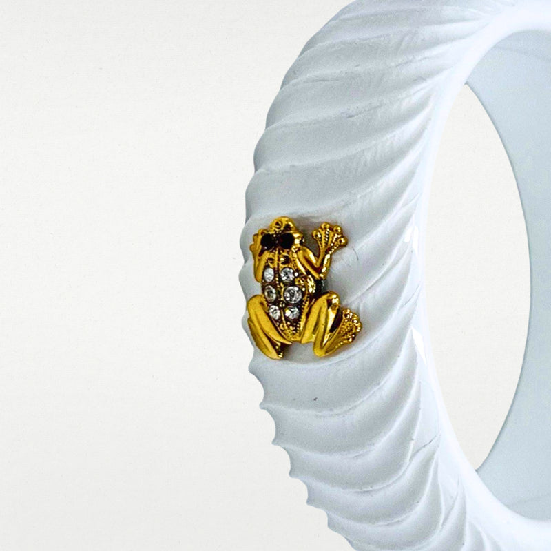 ALMALA BRACCIALE ACETATE FROG | BIANCO Vendite Flash