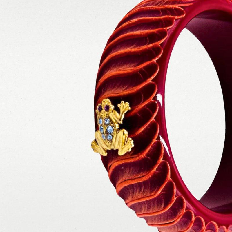 ALMALA BRACCIALE ACETATE FROG | MATTONE SCURO In Saldo