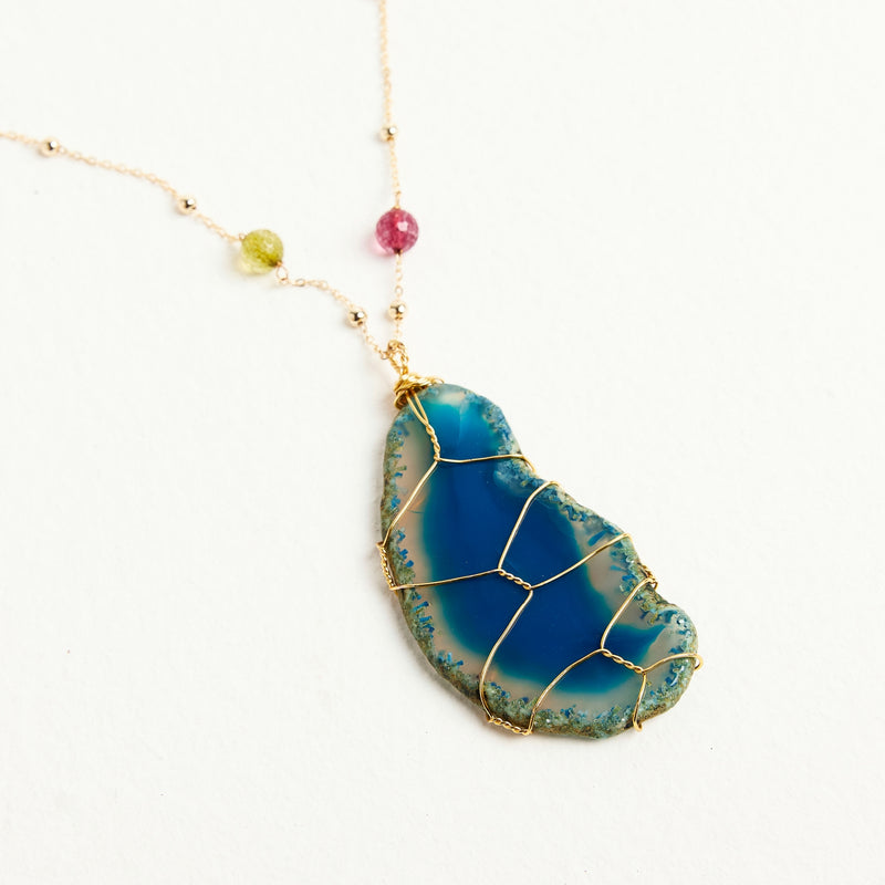 ALMALA COLLANA AGATA | BLU Vendita