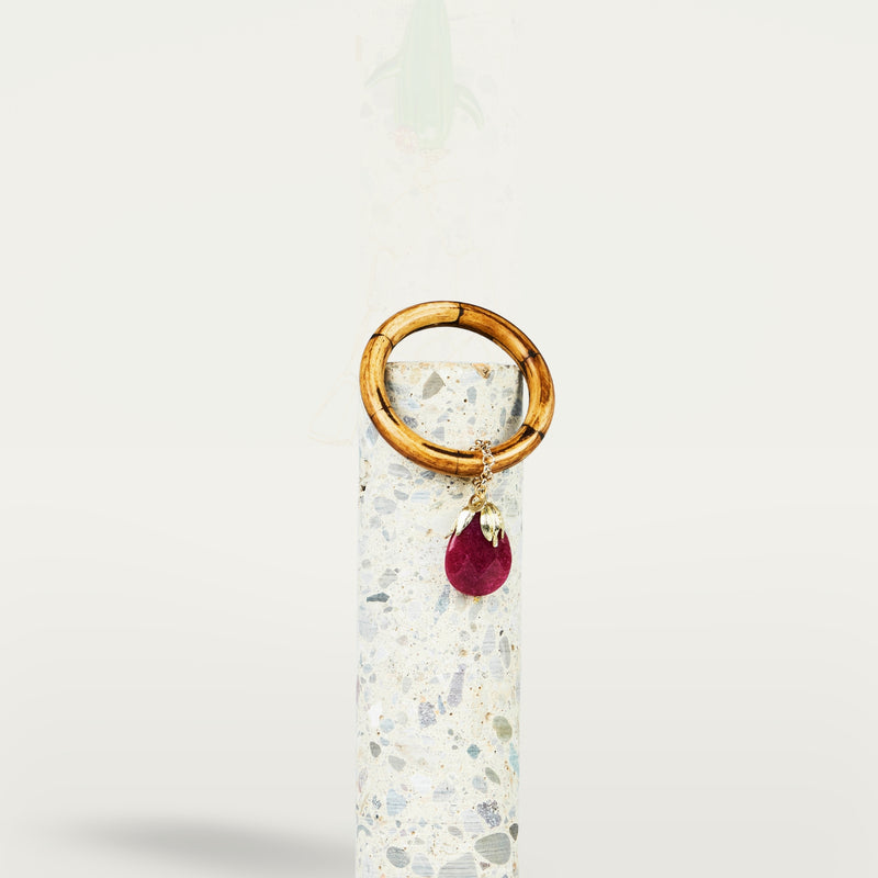 ALMALA BRACCIALE DROP STONE NATURAL | BORDEAUX Prezzo Ridotto