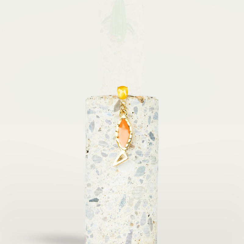 ALMALA ORECCHINO COLOR FISH | ARANCIO Shopping Online