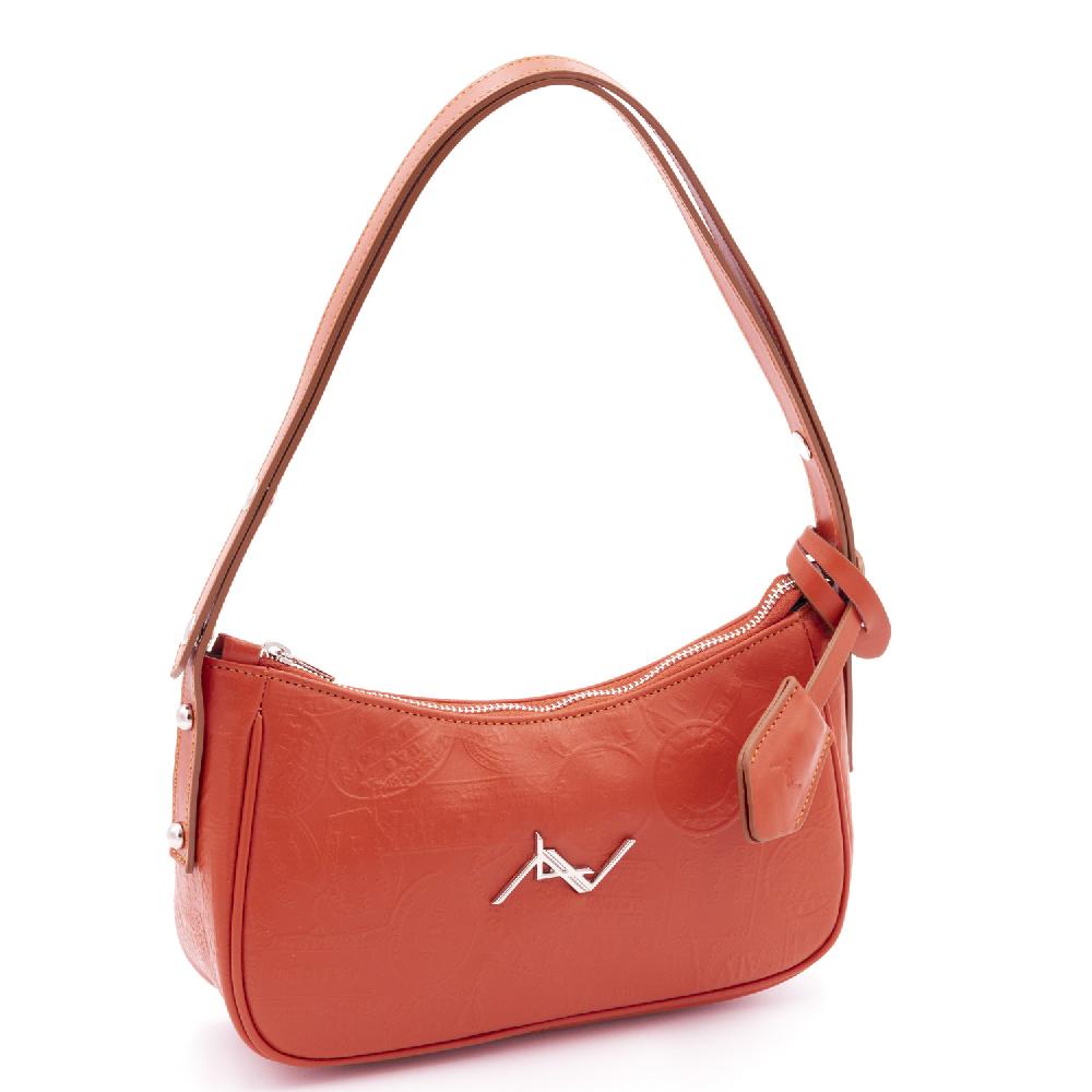 Alv by alviero martini Borsa a mezzaluna in pelle stampa Passport – ALVBT200X