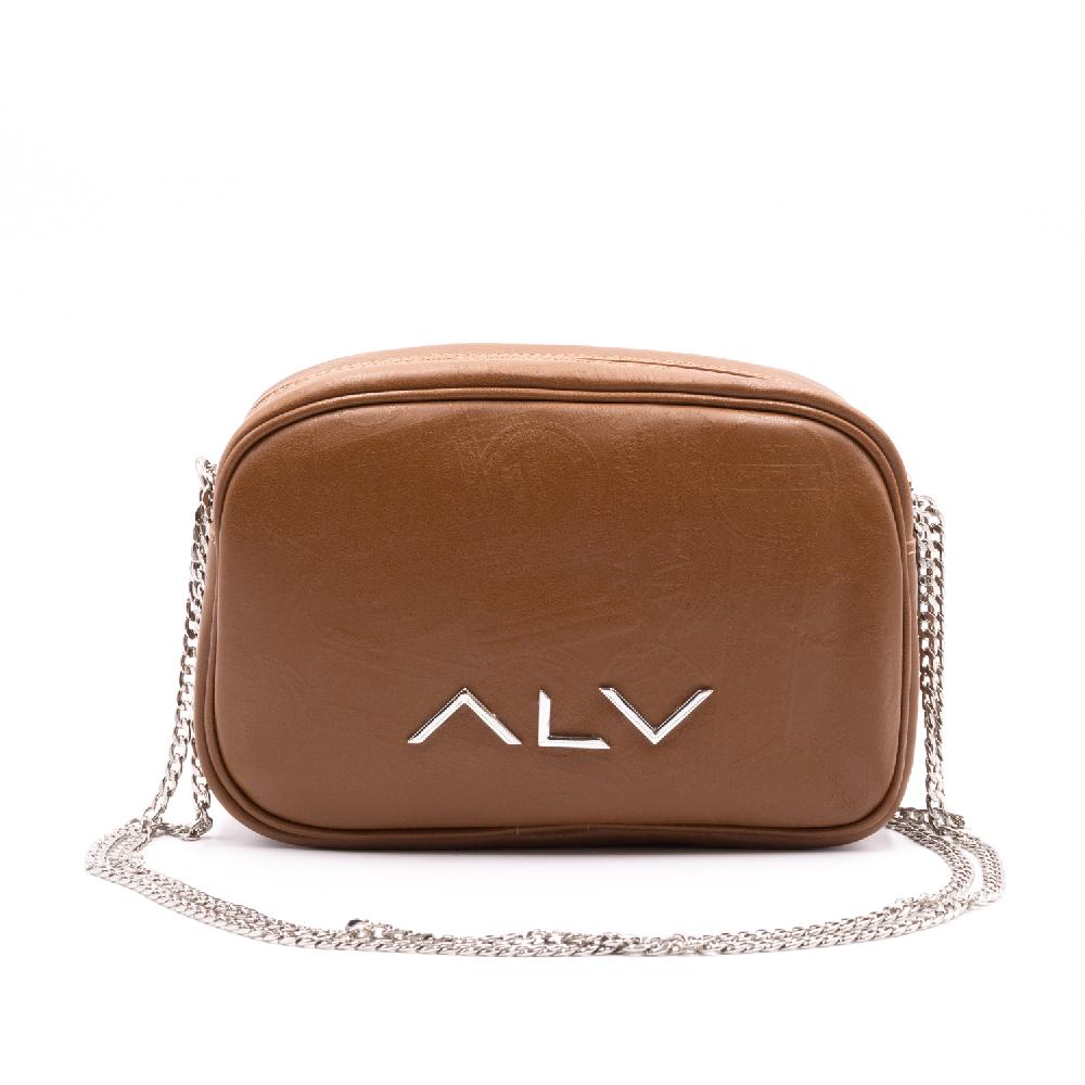Alv by alviero martini Borsa a tracolla in pelle con stampa – ALVBT300X Nuovo