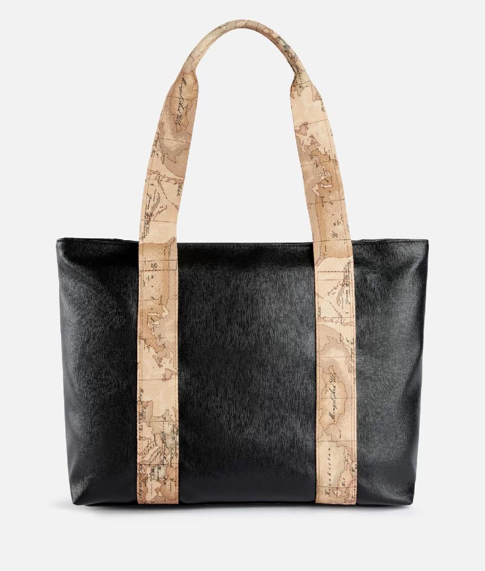 Alviero martini 1a classe Borsa shopping Donnavventura in tessuto saffiano Nera Moda