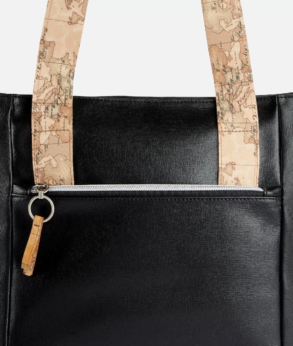 Alviero martini 1a classe Borsa shopping Donnavventura in tessuto saffiano Nera Moda