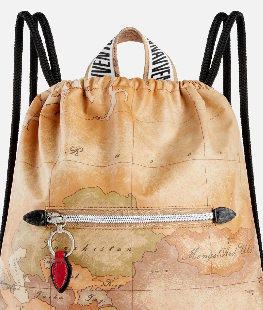 Alviero martini 1a classe Zaino a sacca Donnavventura in tessuto soft Geo Classic Nuovo