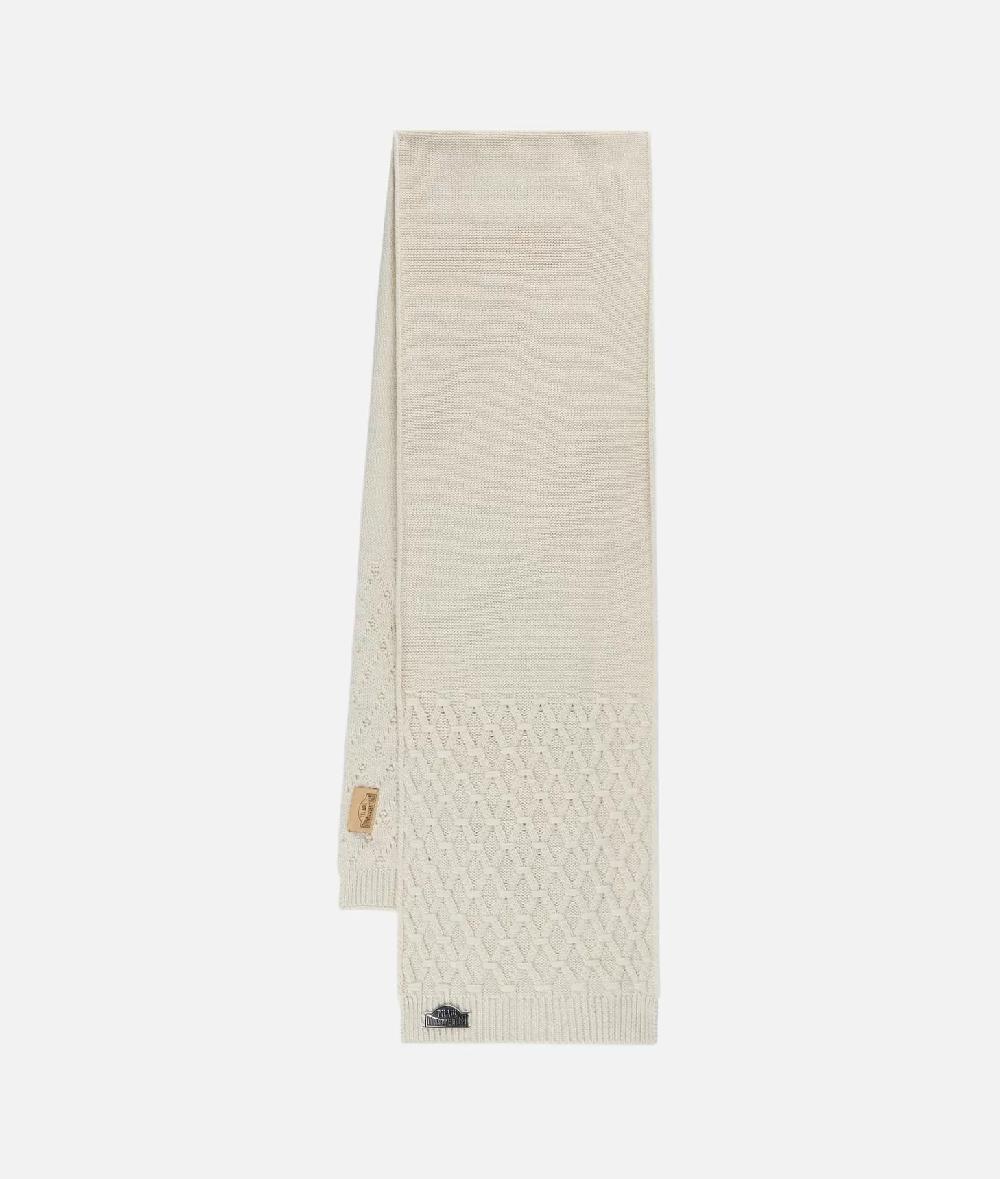Alviero martini 1a classe Sciarpa a rombi in misto lana 180x30 Bianco Latte Vendita