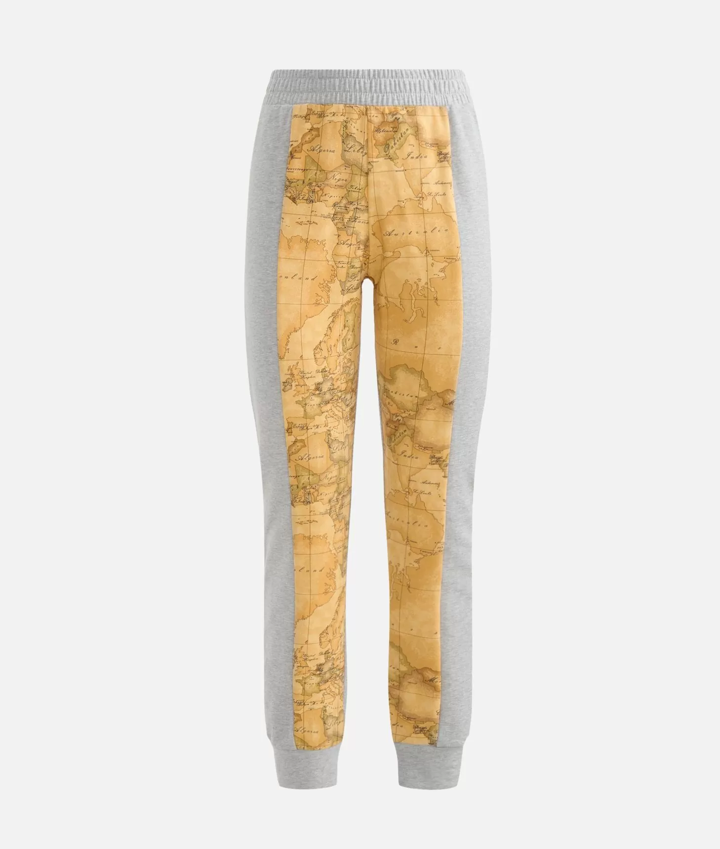 Alviero martini 1a classe Pantaloni in felpa garzata stretch con intarsio Geo Classic Grigi Fino Al -60%