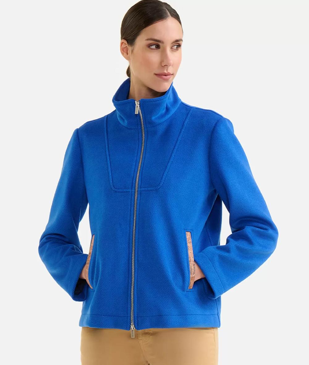 Alviero martini 1a classe Giubbino corto in panno diagonale con zip Denim Offerte giornaliere