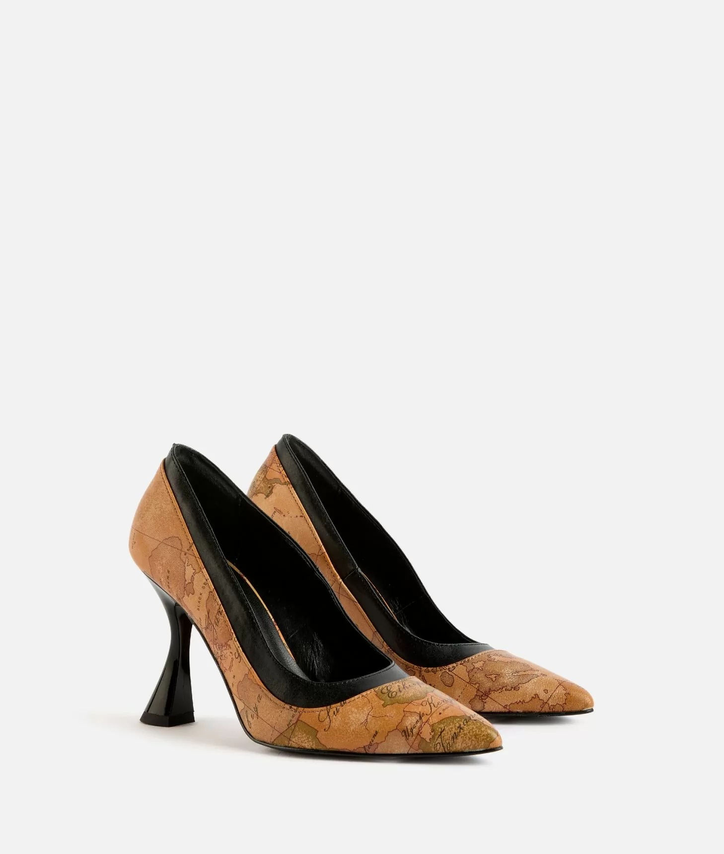 Alviero martini 1a classe Décolleté in nappa con tacco a rocchetto Geo Classic Hotsell